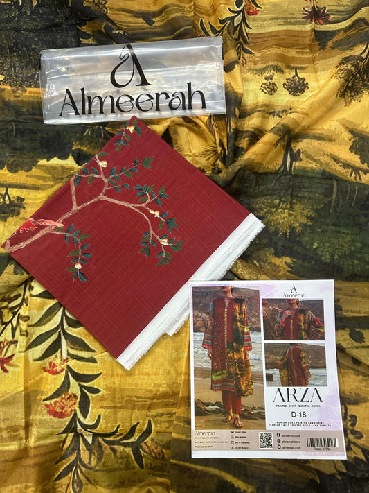 Almeerah ARZA – PRINTED D-18 2PC Premium Lawn Collection