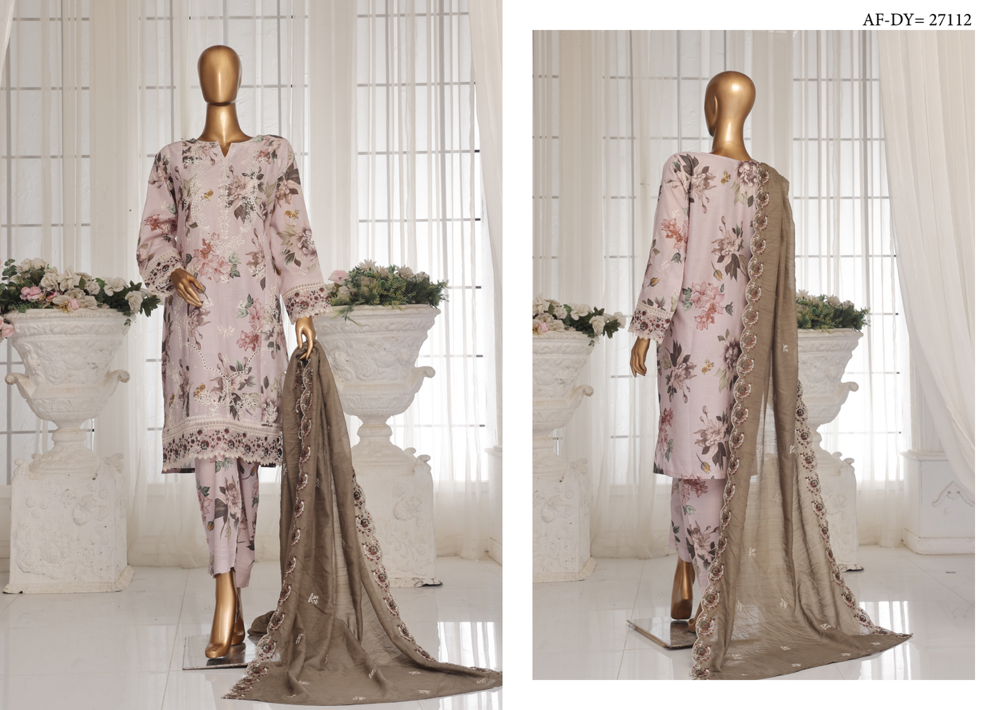 Aifa Daisy ChikanKari Unstitched 3 PIECE πβ