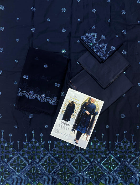 3PC Unstitched Lawn Embroidered Suit (D.C:-SSW6U3P269UT)