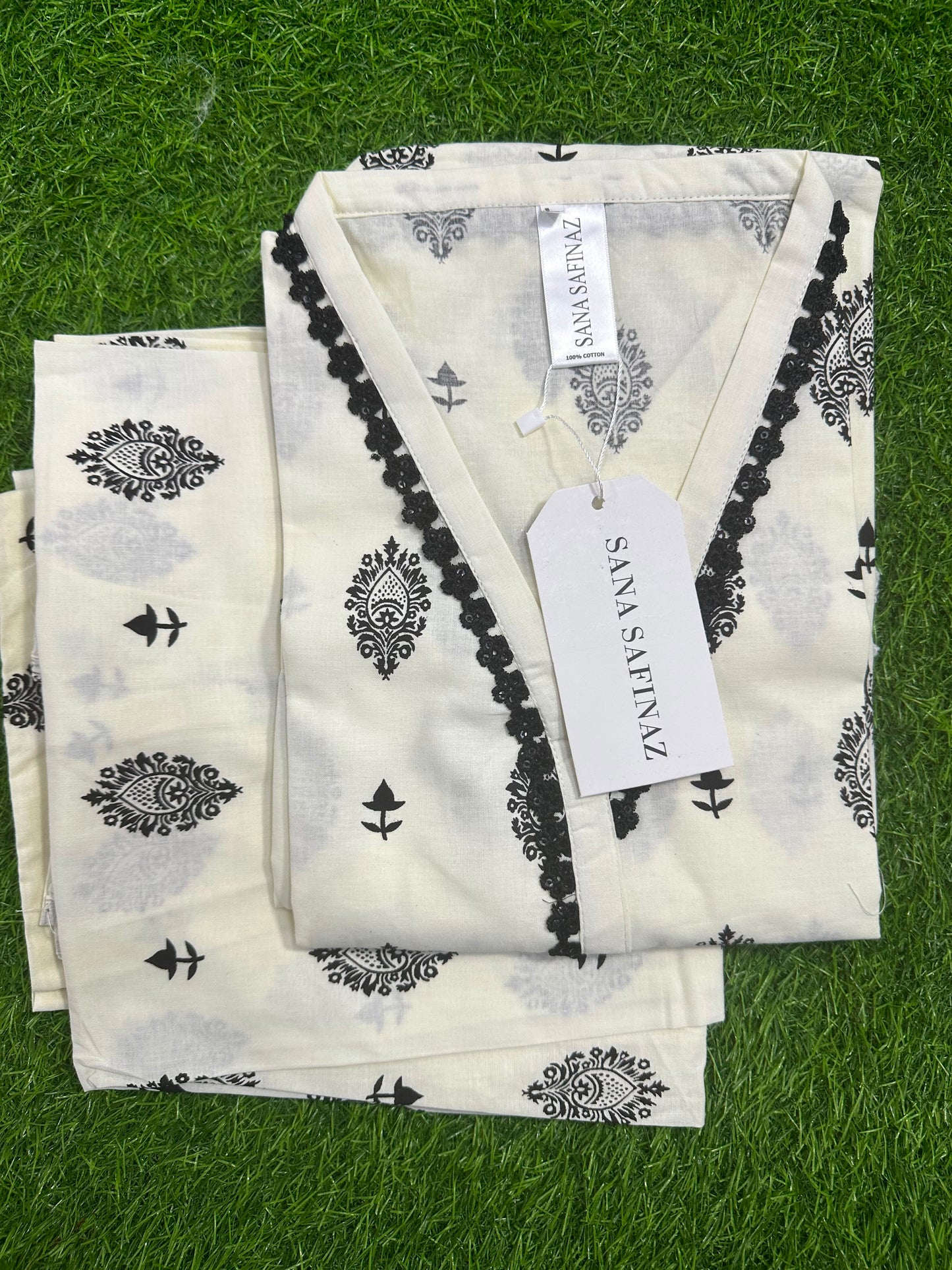 SanaSafinaz Stitched 2PCS Cream