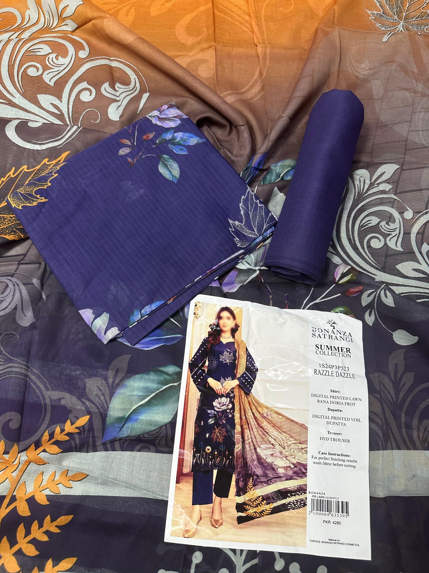 BONANZA SATRANGI β SUMMER UNSTITCHED 3PCS COLLECTION