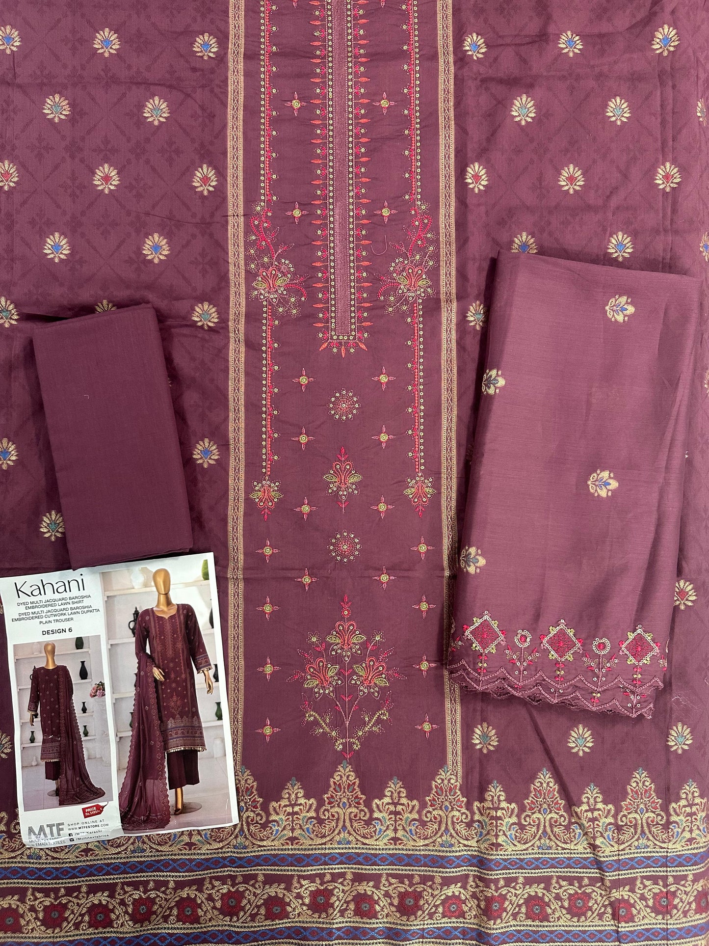 MTF KAHANI Unstitched COLLECTION Design #6
