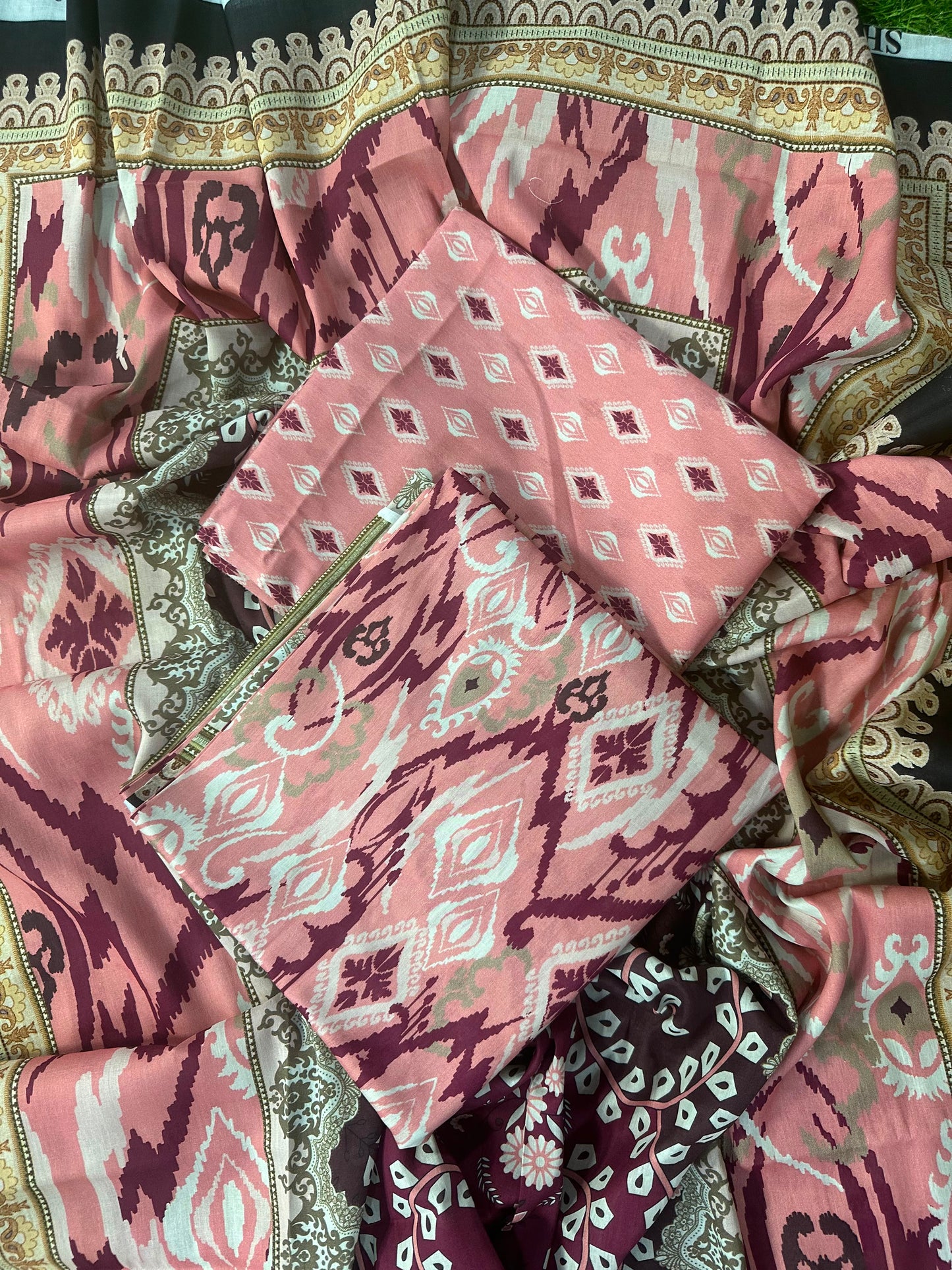 Shaista/Alhamra Pink Printed 3Pcs