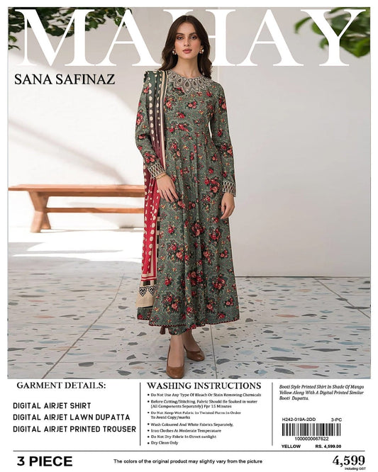Sana Safinaz Lawn Unstitched 3 Pieces ❤️🔥