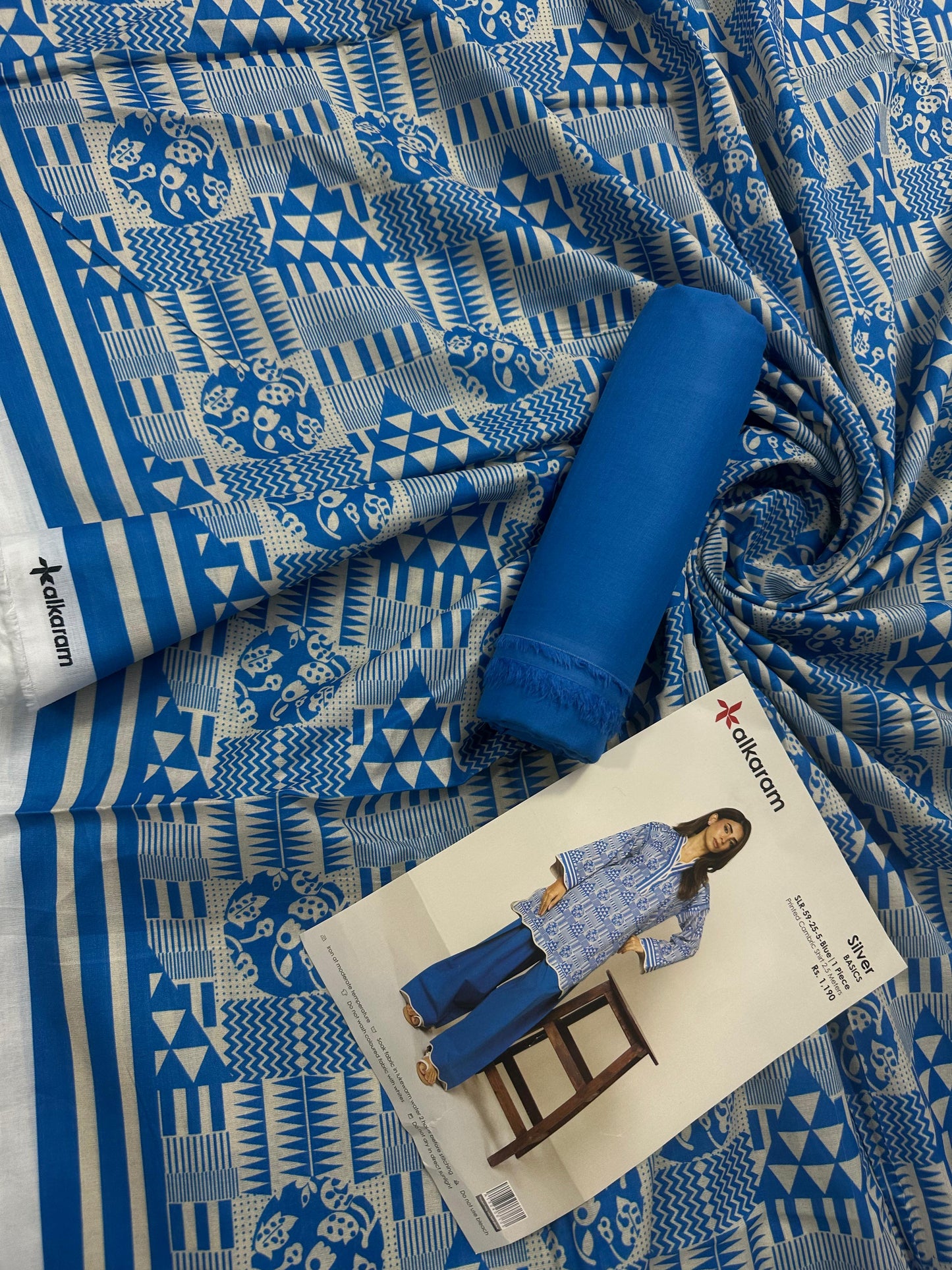 Alkaram Blue 2Pcs S+T