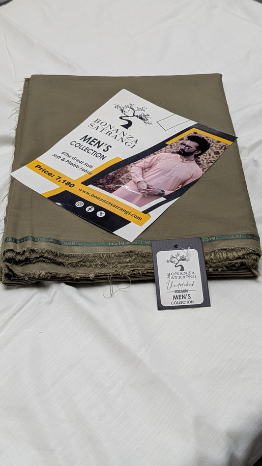 BONANZA SATRANGI GENTS UNSTITCHED SHALWAR KAMEEZ WASH & WEAR SUIT ✨🔥