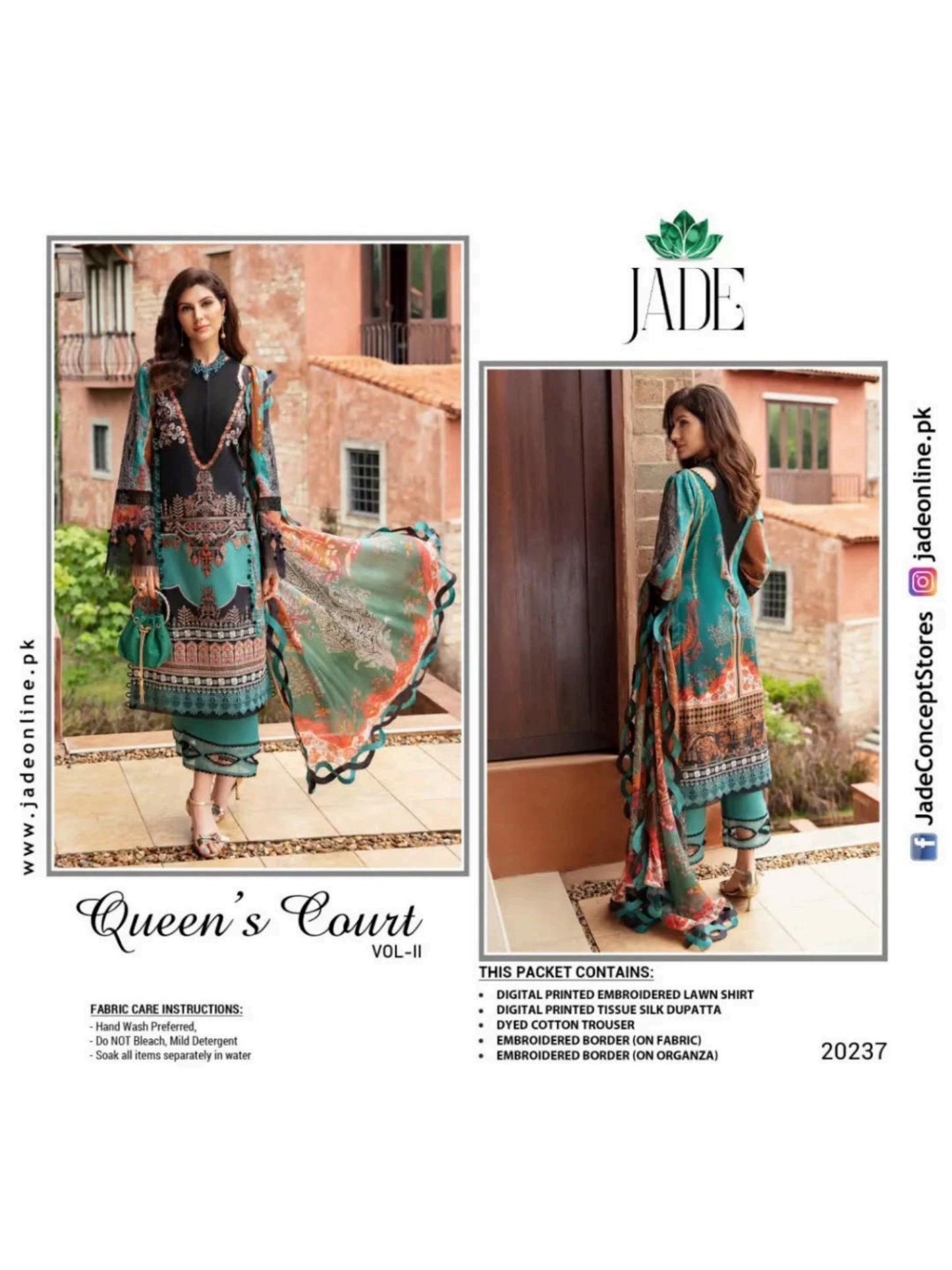Jade Unstitched Lawn 3 Pieces in Wholesale Price ๐ฅ๐งก