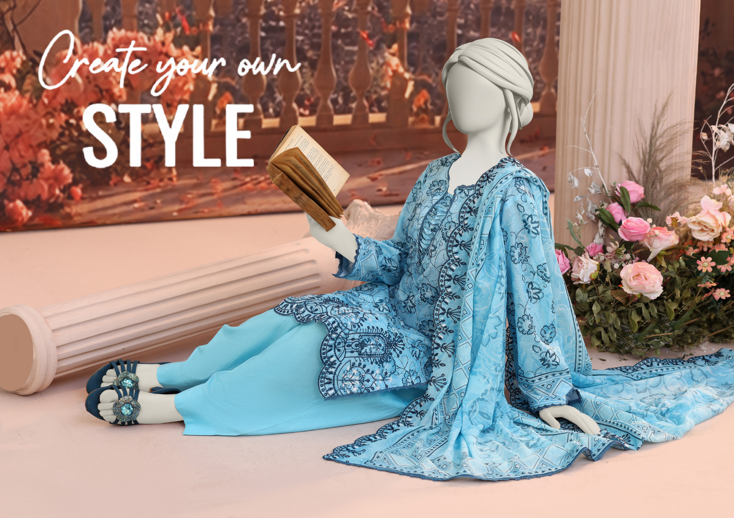 Almeerah Blue D -07 Luxchicn Collection