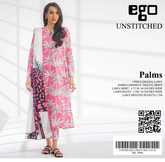 Ego Printed Unstitched 3PCs π₯β¨