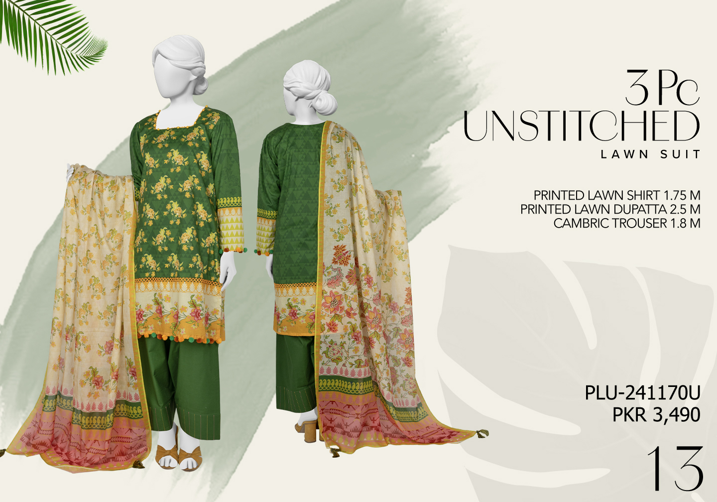 J• 100% Original Unstitched Lawn Norah Panjnad by Junaid Jamshed 3 Piece 🔥