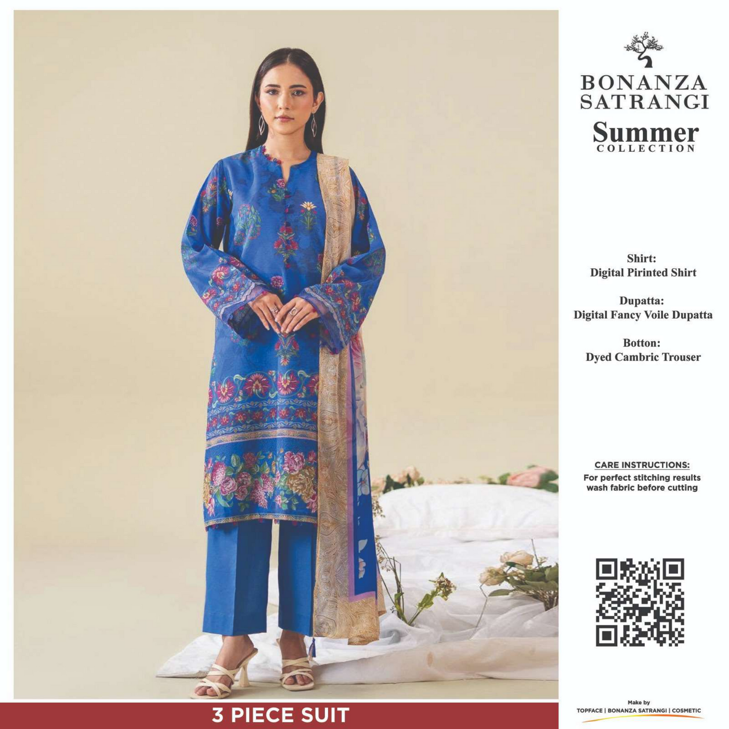 Bonanza Satrangi Blue 3PCs