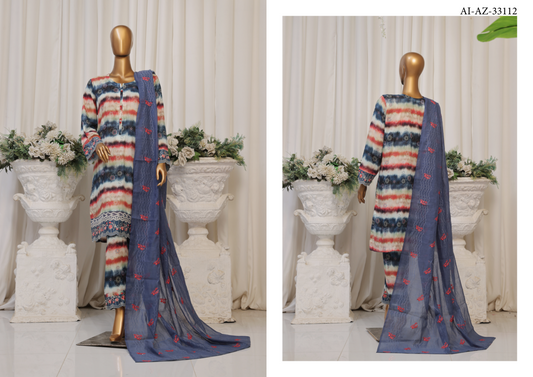 Aifa Azure Stitched Embroidery Collection ๐งต๐