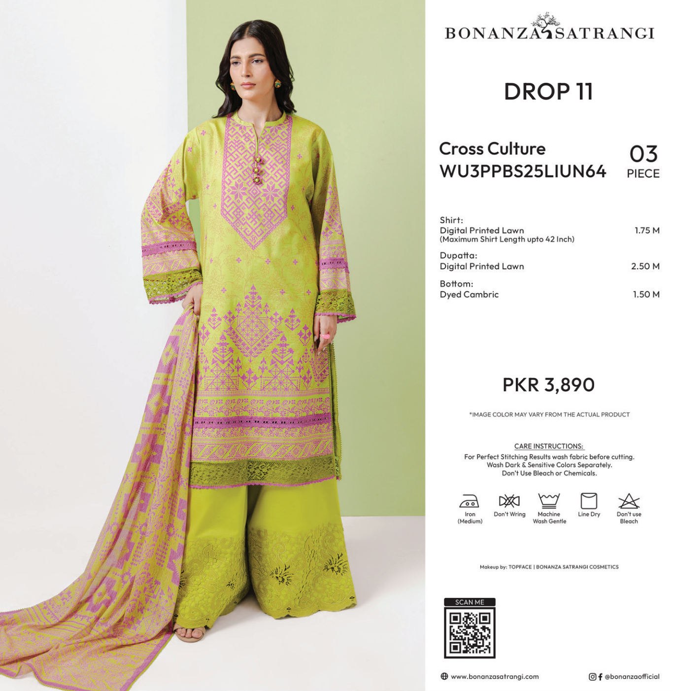 Bonanza Satrangi Unstitched
Cross Culture - 3 Pc (WU3PPBS25LIUN64) ❤️🥰