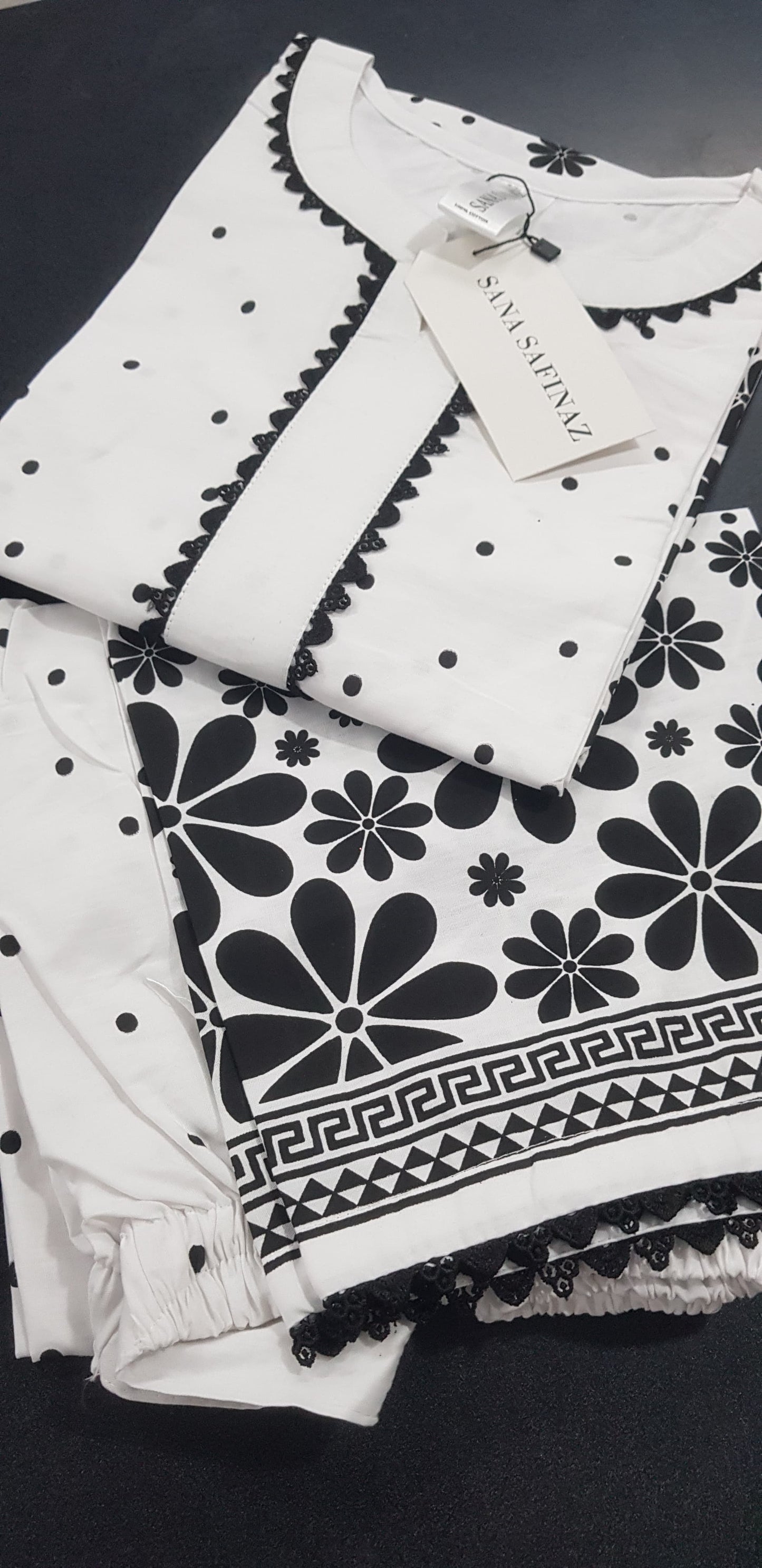 Sanasafinaz Cords Cotton Printed Stitched 2P