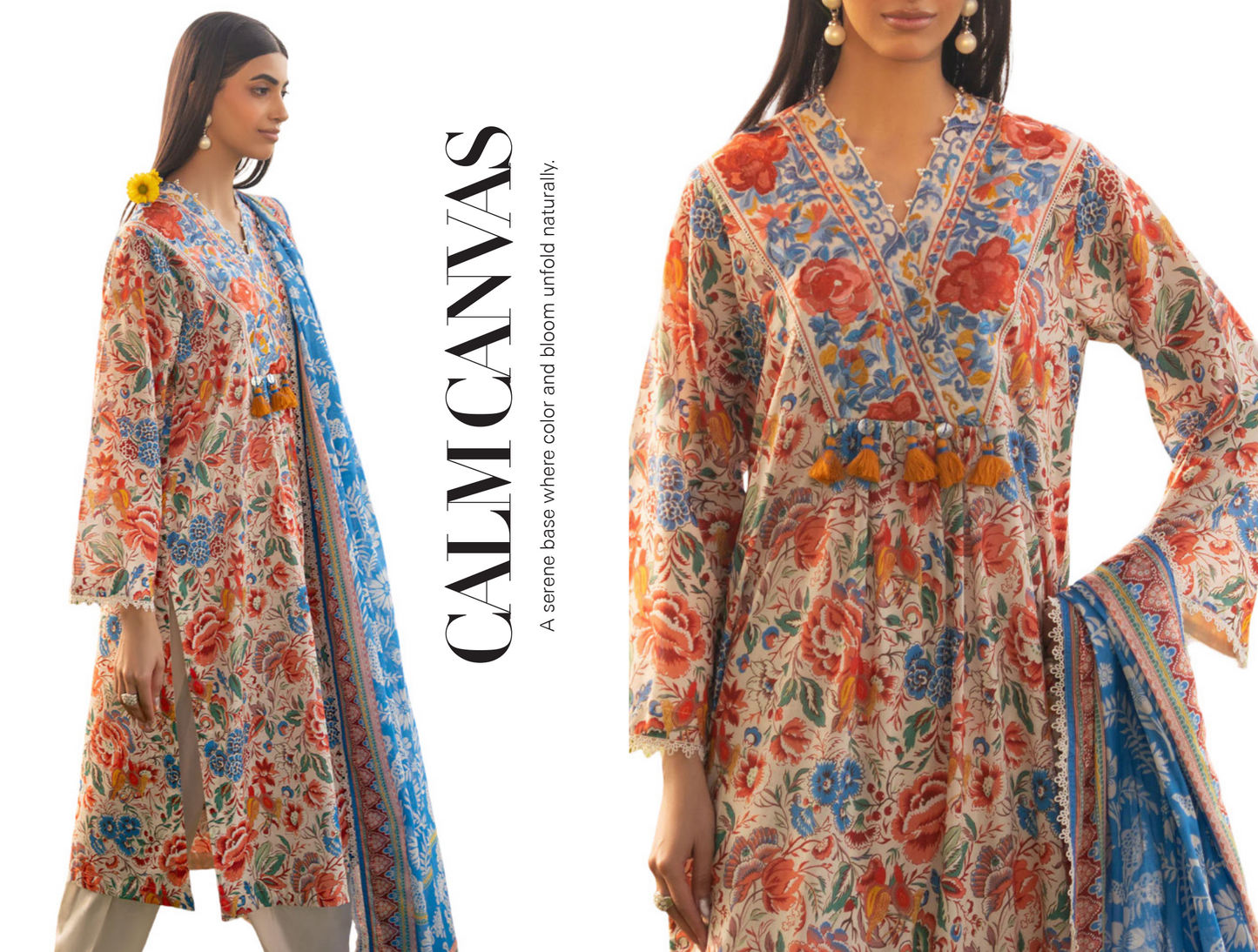 RUQAYYAHS β Digital Printed Embroidered Lawn Collection 2026 Design # 01