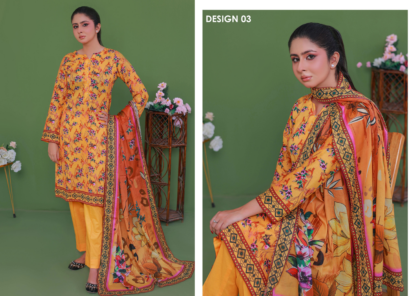 Leaves By Jawed Arts 100% Original Unstitched Lawn 3 Piece in Wholesale 🔥❤️