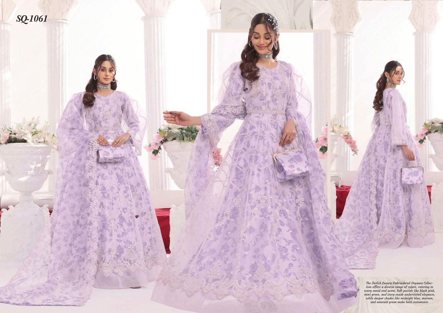 Zarlish Purple Luxury Embroidered Collection