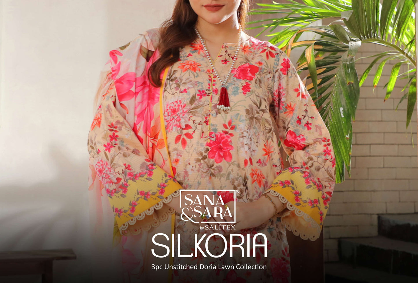 Salitex Silkoria Doria 100% Original Lawn Unstitched 3 Pieces ❤️