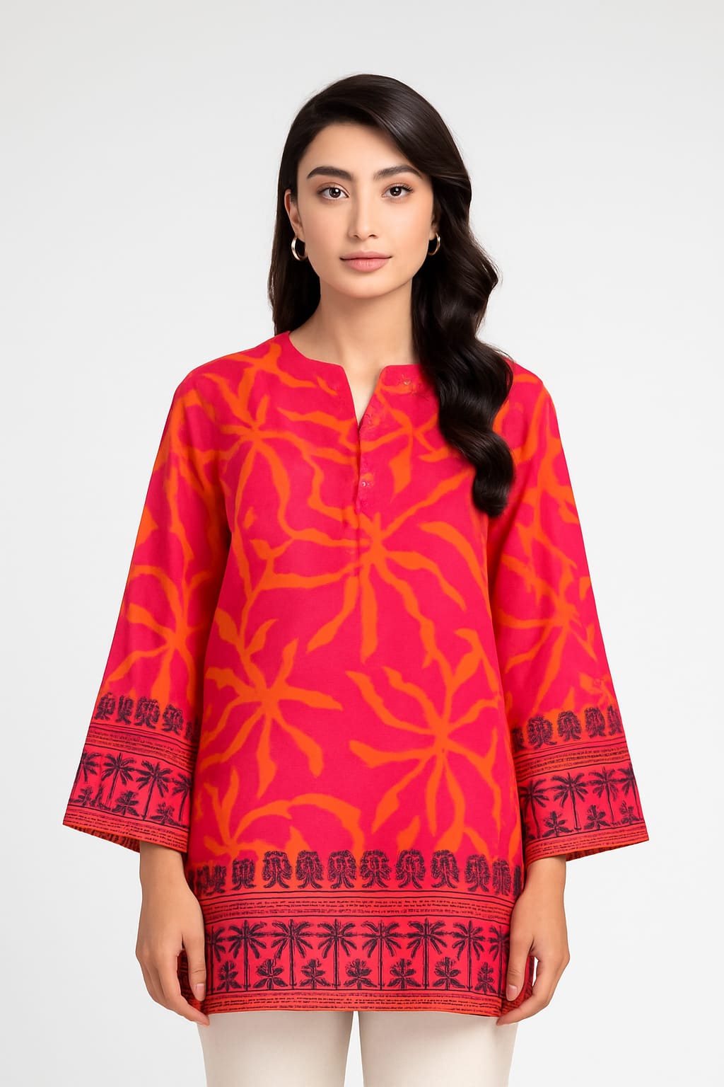 100% Original Lawn Shirt Piece Unstitched Digital Printed ๐๐งก