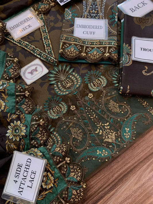 Maria B Elegant 3PC Unstitched Lawn Suit Collection