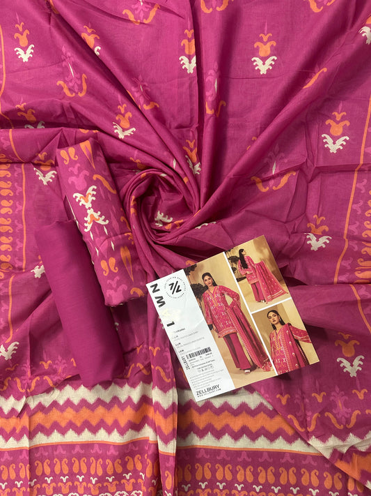 Zellbury (D.C:- WUS26X30892 ) Unstitched 3pcs Lawn Collection