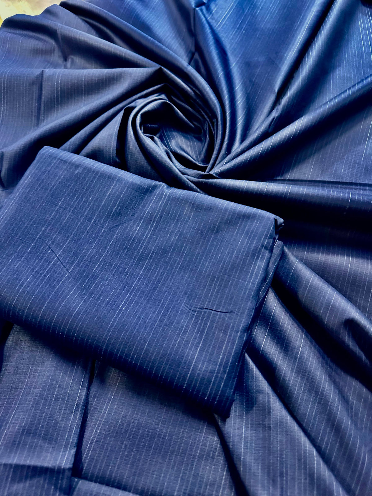 ROYAL BLUE TEXTURE SLUB WASH & WEAR MENS