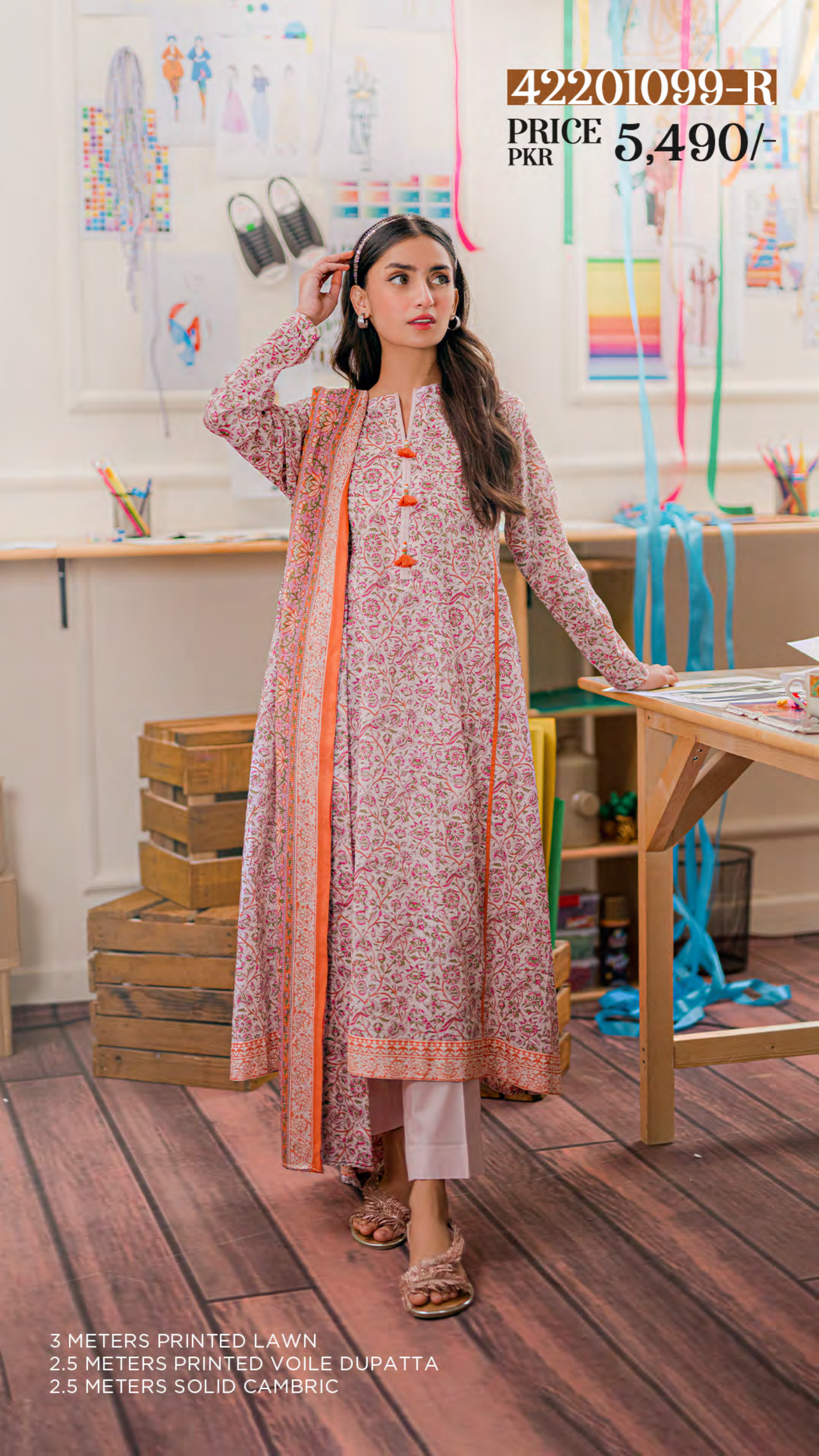 Nishat Unstitched Lawn 3 Piece ✨✅