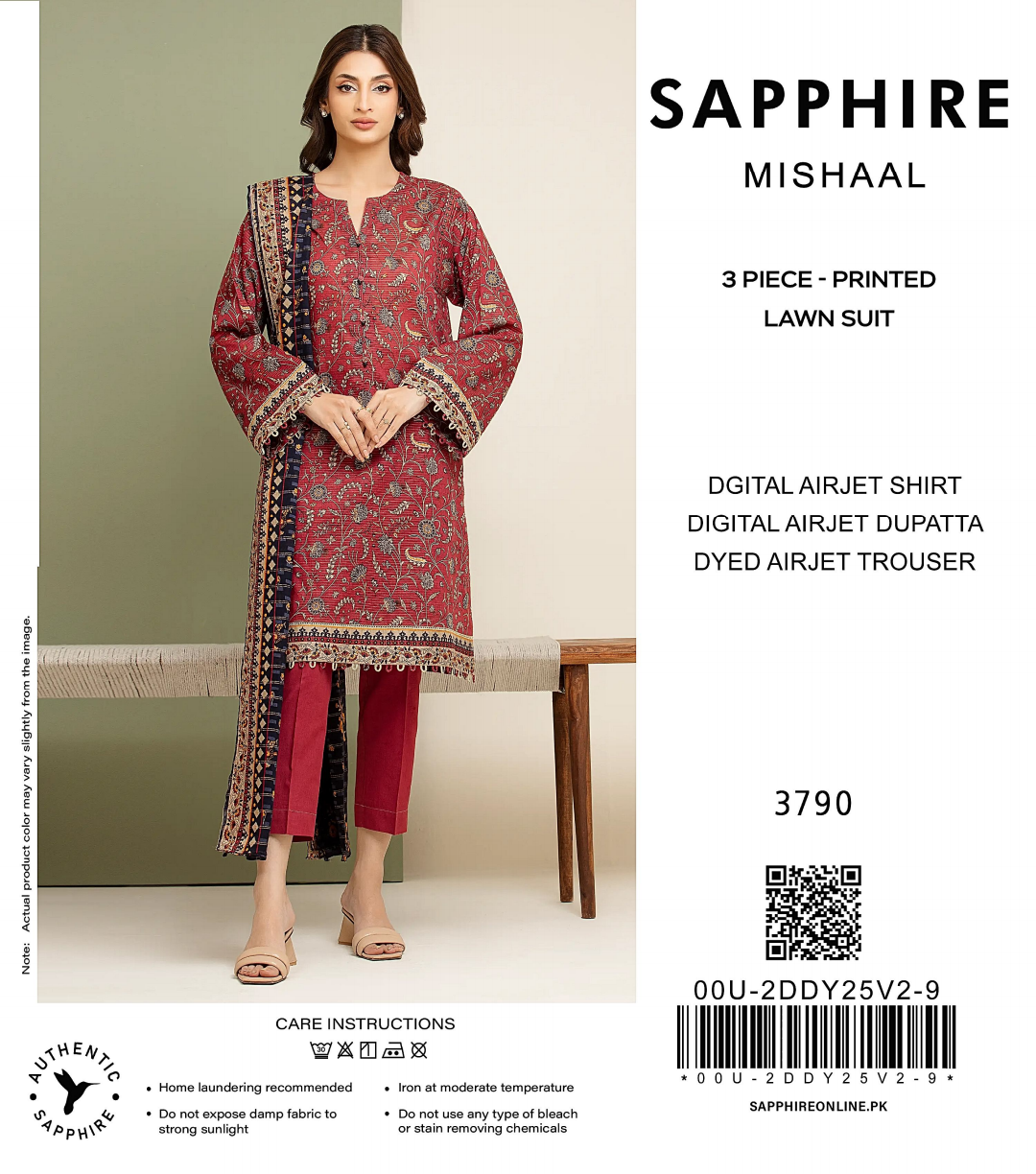 Sapphire Mishaal Lawn Printed 3PC In Wholesale Price β¨π₯