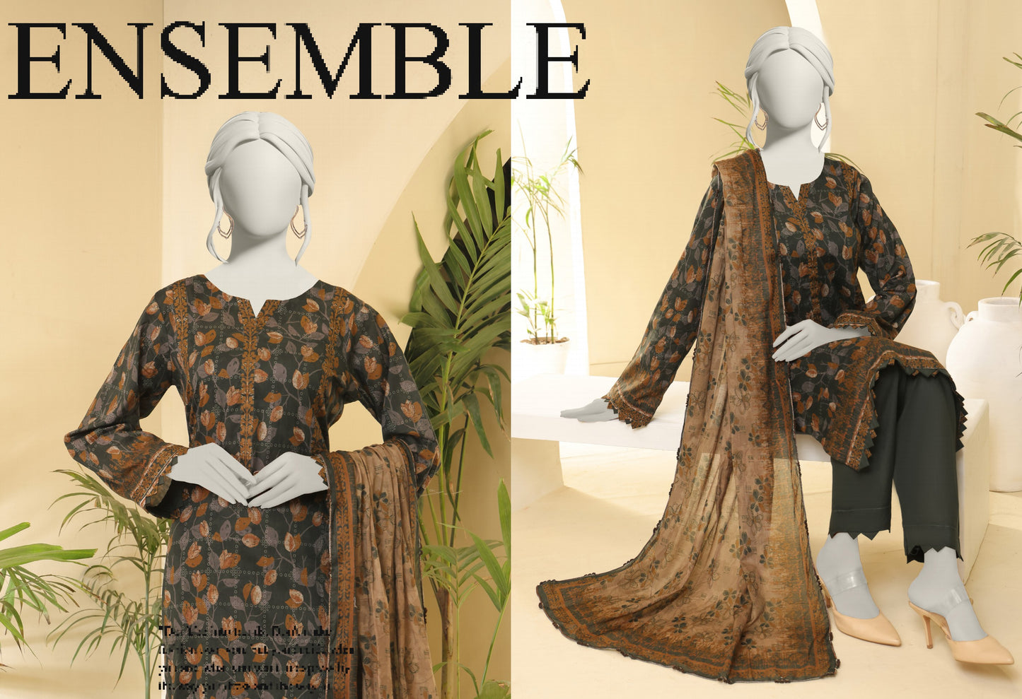 Almeerah Floral 💯% Original 3PC Unstitched In Wholesale Price