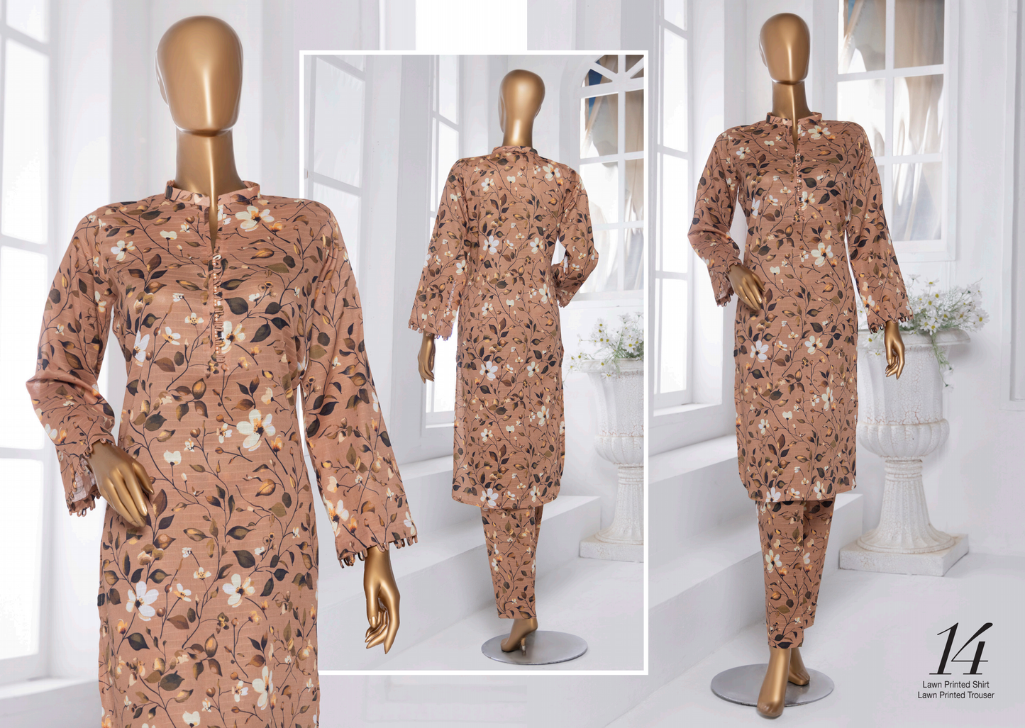 š SAWERA BANADORA 100% Original Lawn 2 PC Unstitched ā Series 2025 š