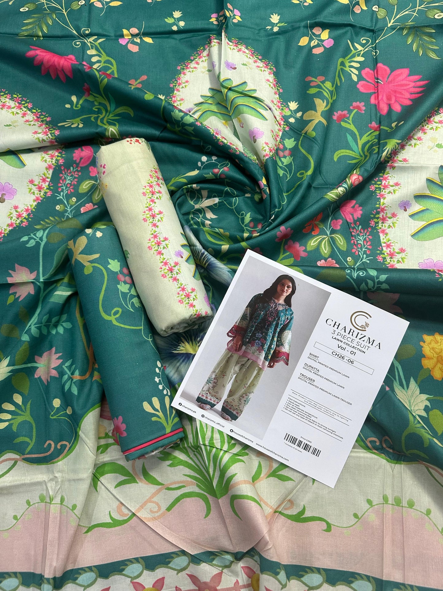 CHARIZMA LAWN UNSTITCHED COLLECTION – Vol 1_CH26-06