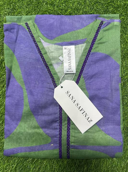 Sana Safinaz Green/Blue Stitched Shirt Piece