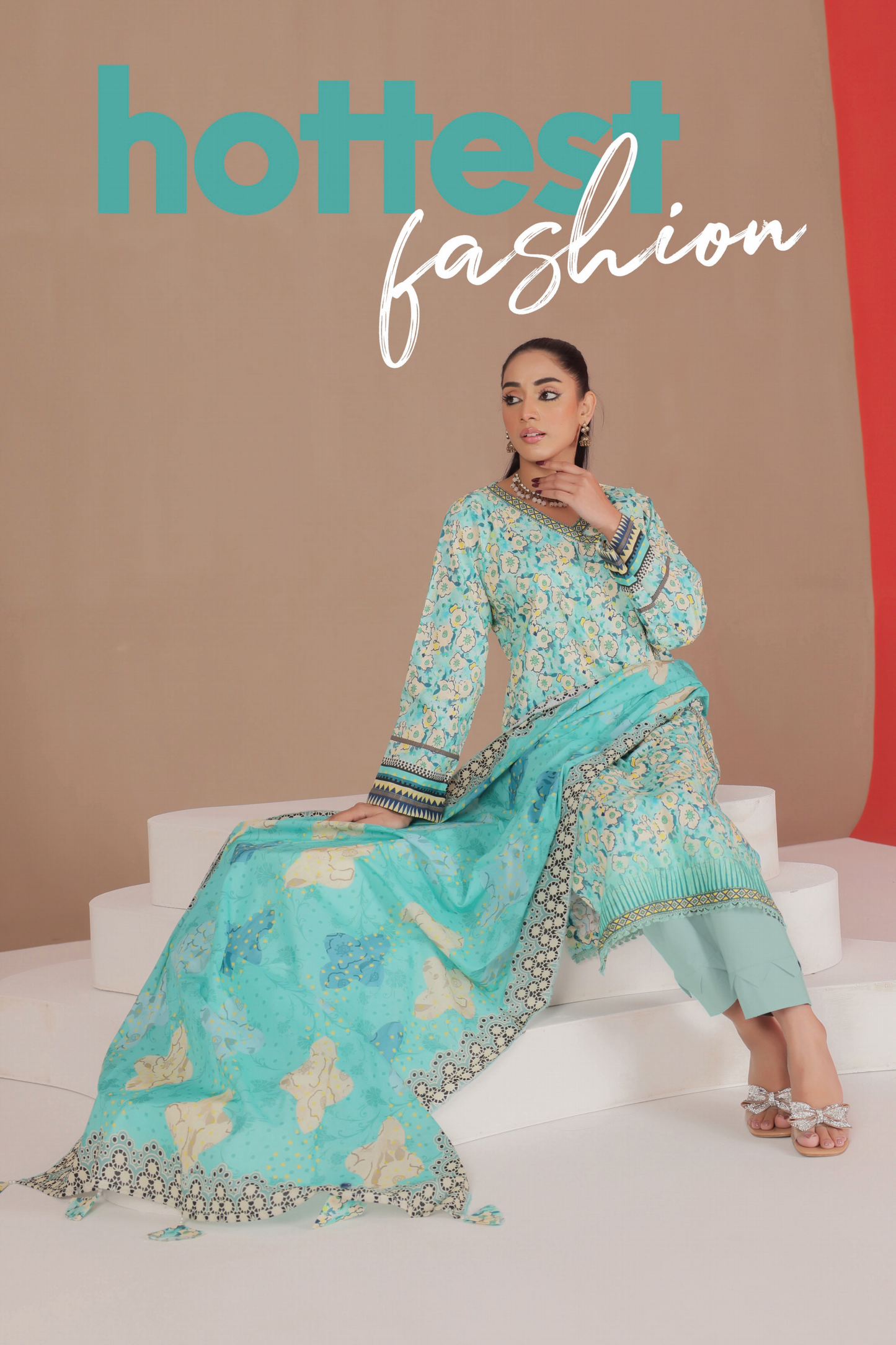 Flat 50% Off Lamisah Jade Broshia Jacquard 100% Original Lawn Unstitched in Wholesale π₯³π―β