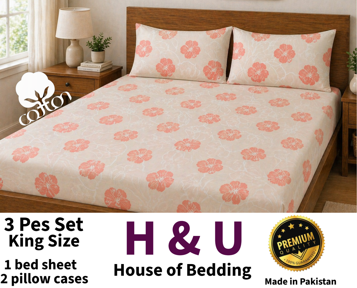 H&U Double Bed Bedsheet