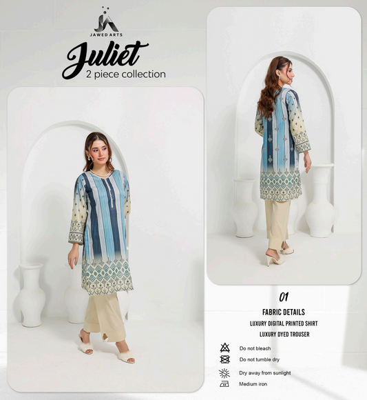Juliet (S+T) Series 2Pcs Collection By Jawed Arts®️ Design No: 1