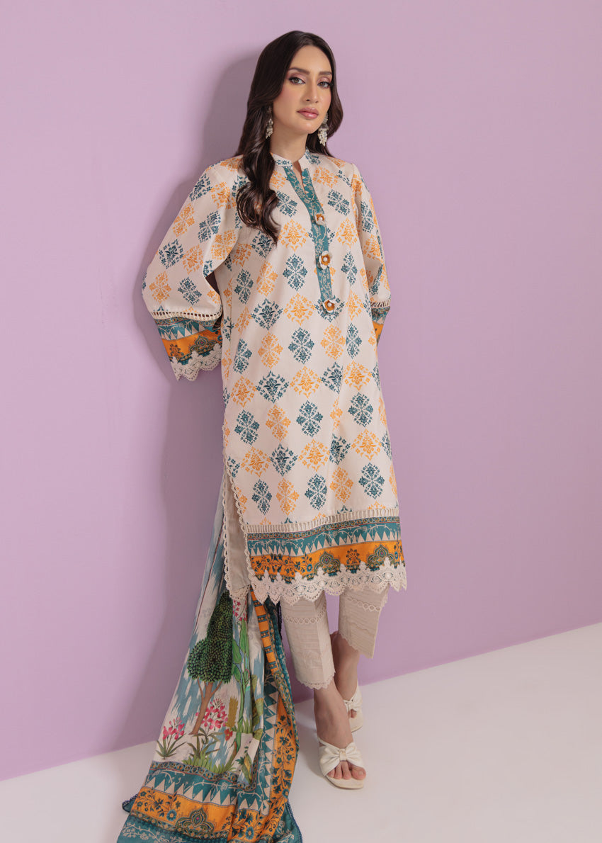 Bonanza Satrangi Unstitched Tropical Whisper - 3 Pc (WU3PPBS25LIUN03)