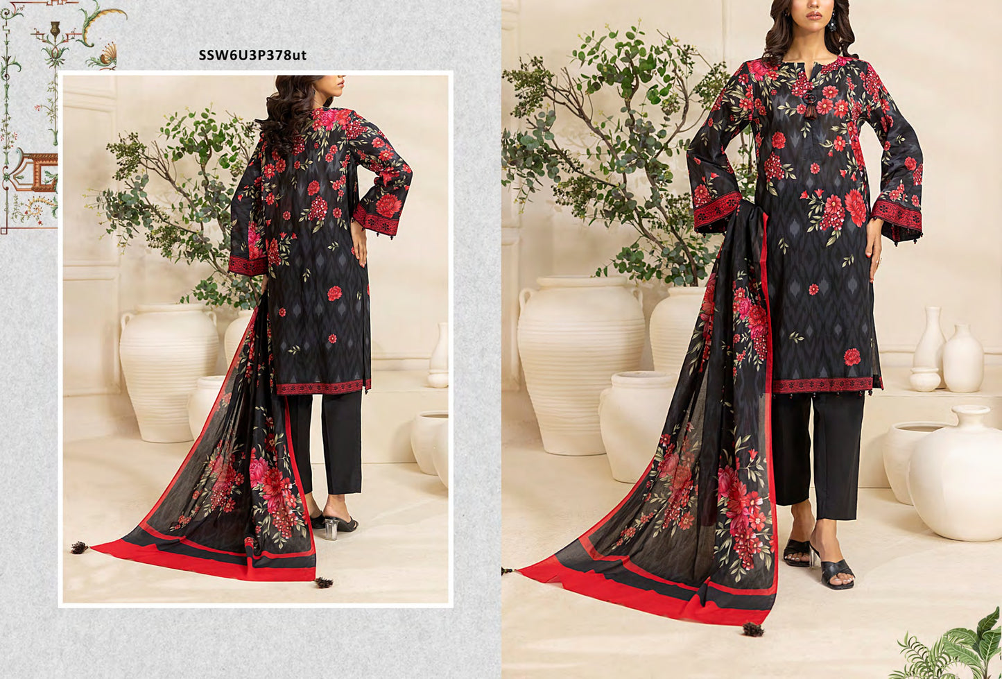 SALITEX FLORA VOL-I 100% Original Lawn ❤️ by SANA& SARA