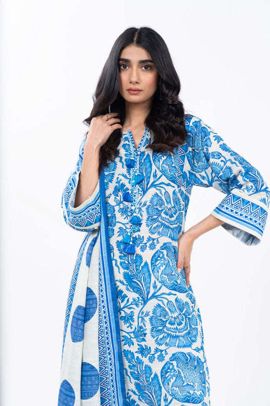 Alkaram Digital Printed Lawn 3 Piece ๐๐งก