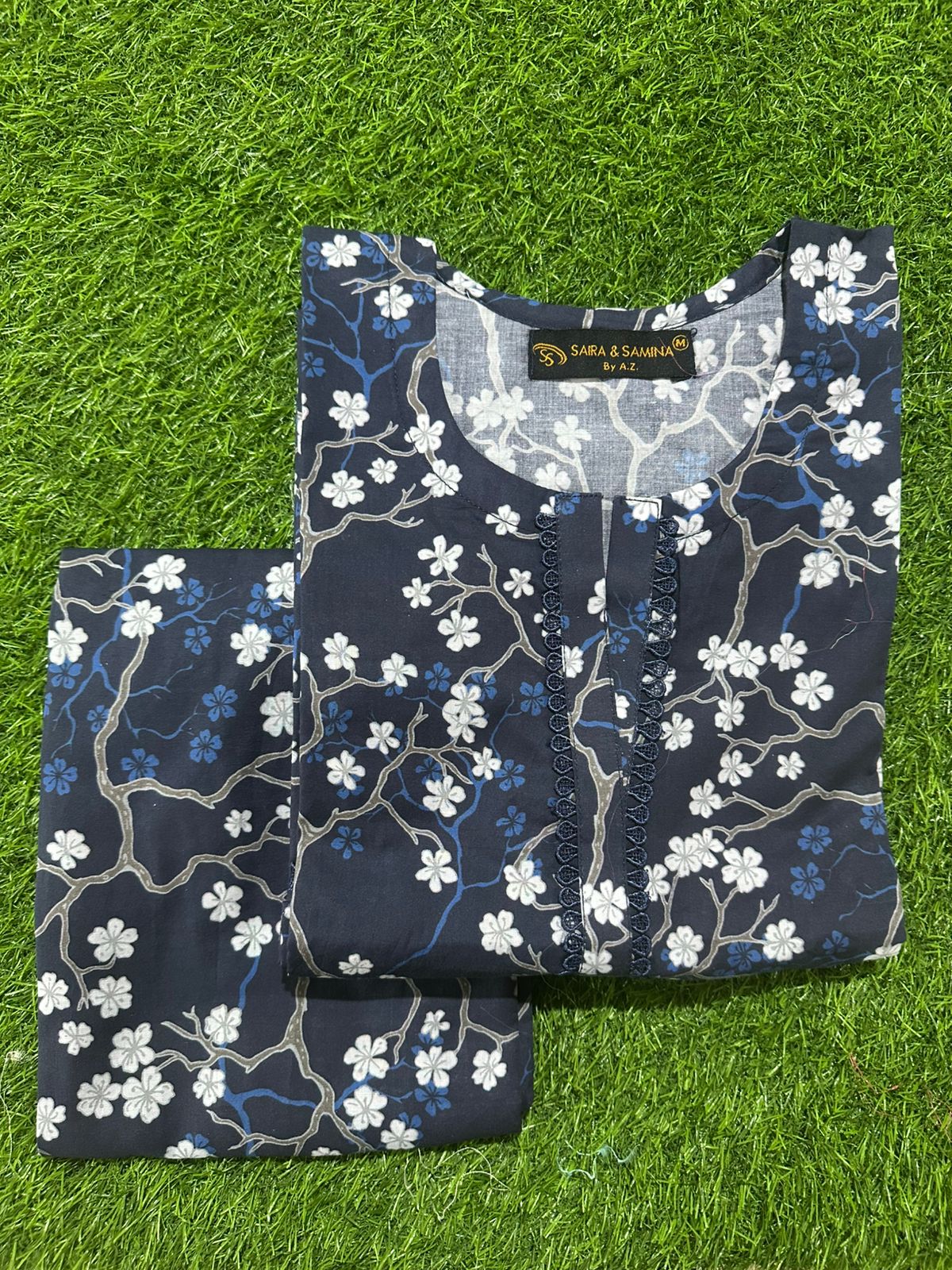 Saira & Samina Stitched CORDSET 2PCs Pure Lawn β Ready to Wear Collection