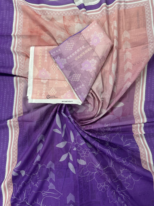 Elaya Pink Prints 2PC Unstitched Collection S+D