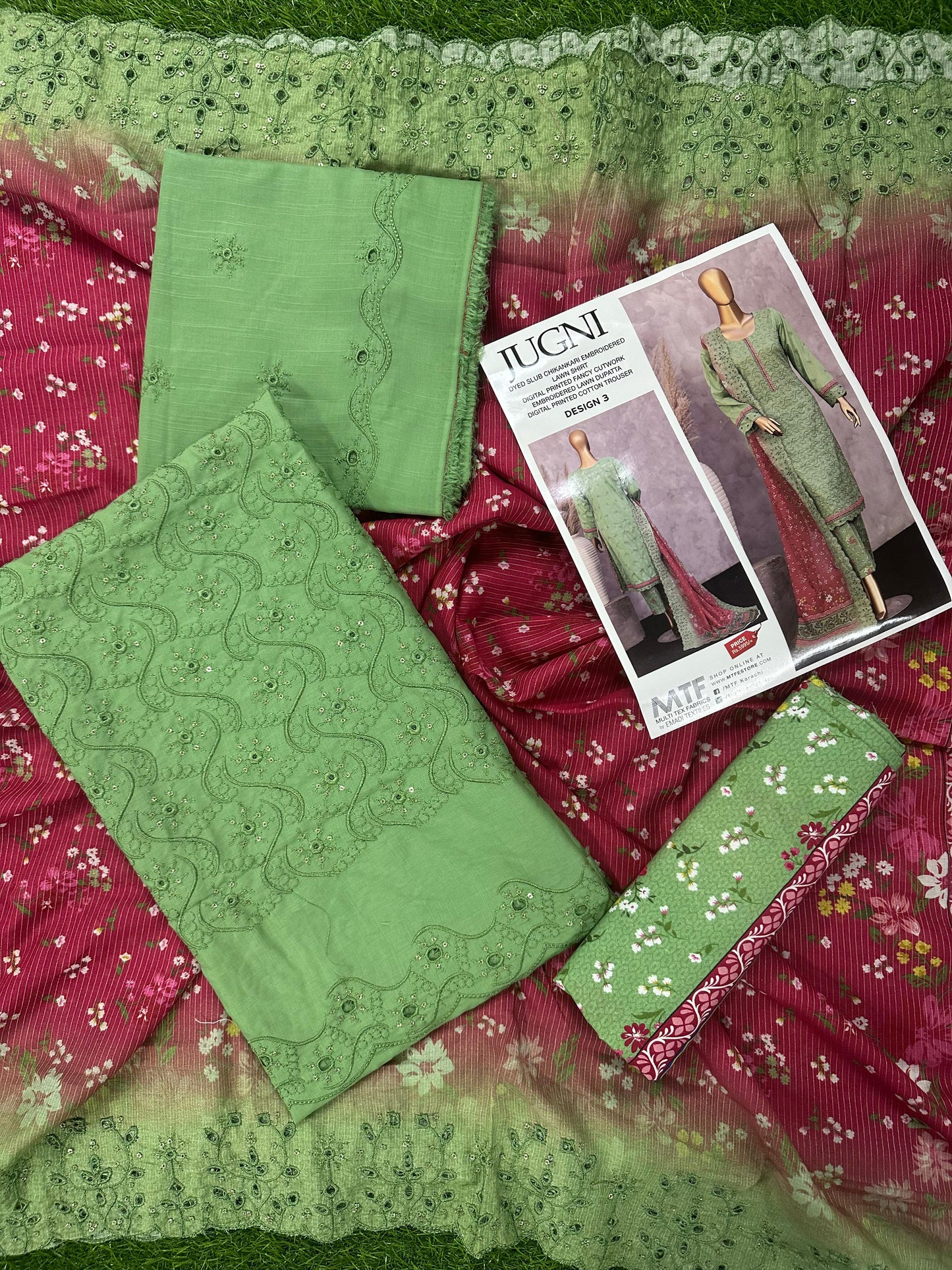 JUGNI โ Design 3 Elegant Summer Collection 2026 3Piece Lawn Suit
