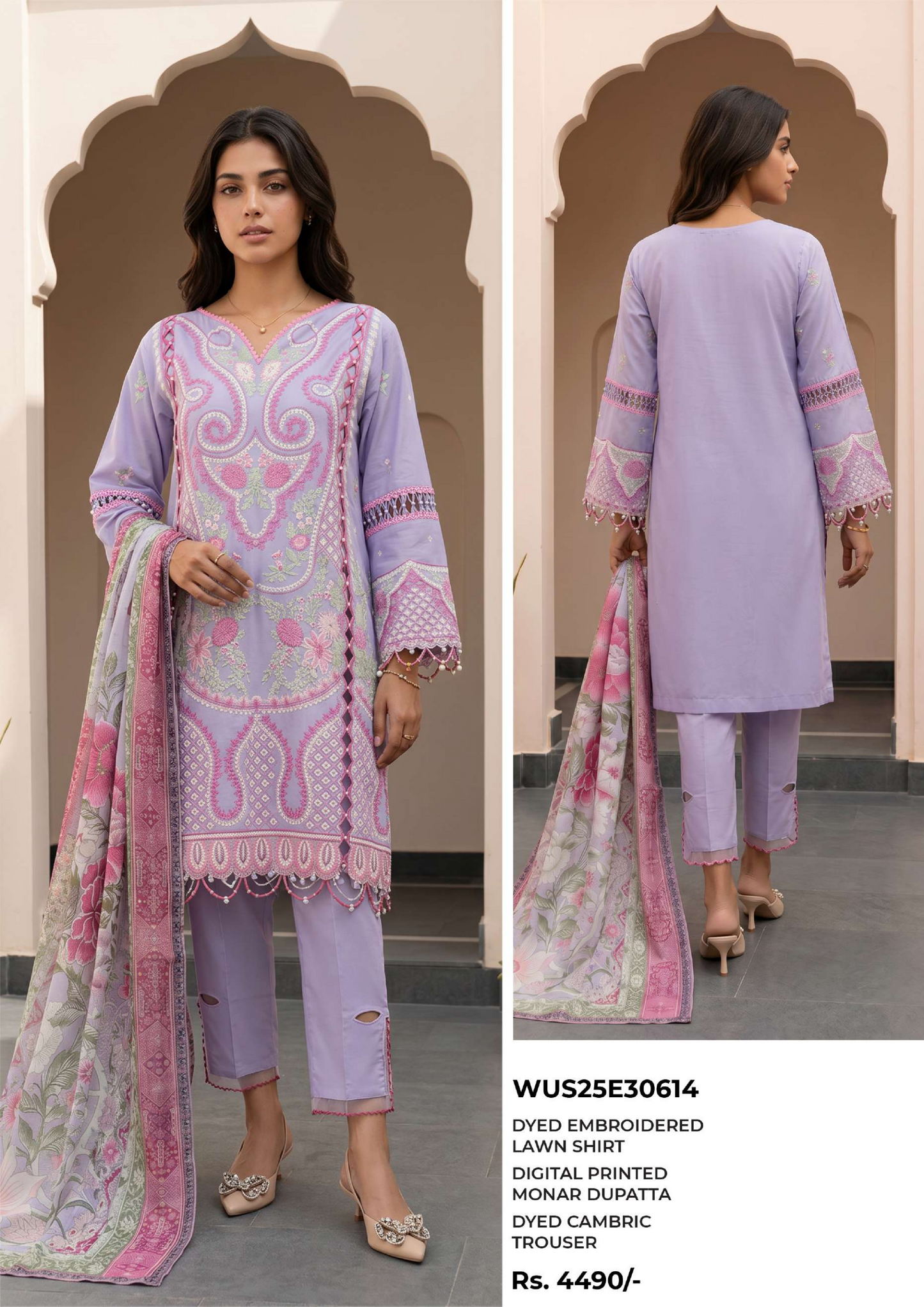 Zellbury Signature Unstitched 3PCs Collection D-C:- WUS25E30614