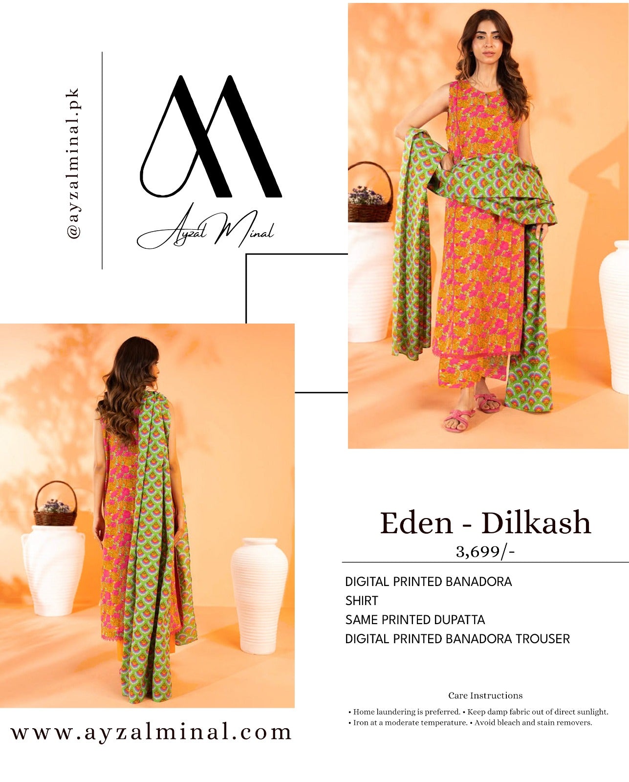 Ayzal Minhal BanaDora 3P Unstitched