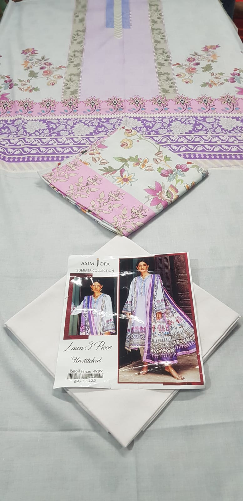 Asim Jofa Lawn Printed 3PC In Wholesale Price