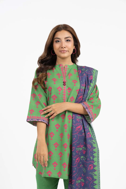 Alkaram Digital Printed Lawn 3 Piece ๐๐งก