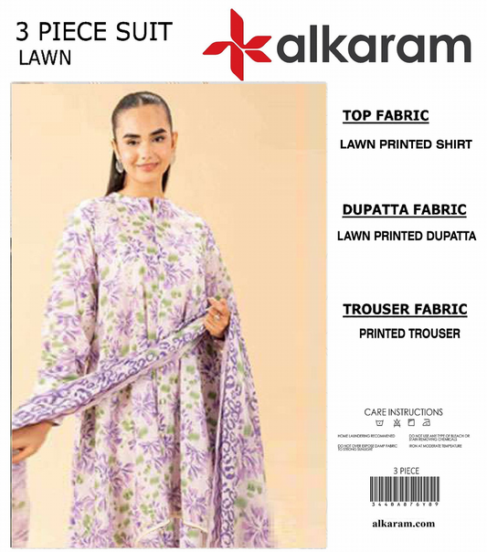 Alkaram Unstitched Lawn 3 Pieces in Wholesale Price 🔥❤️