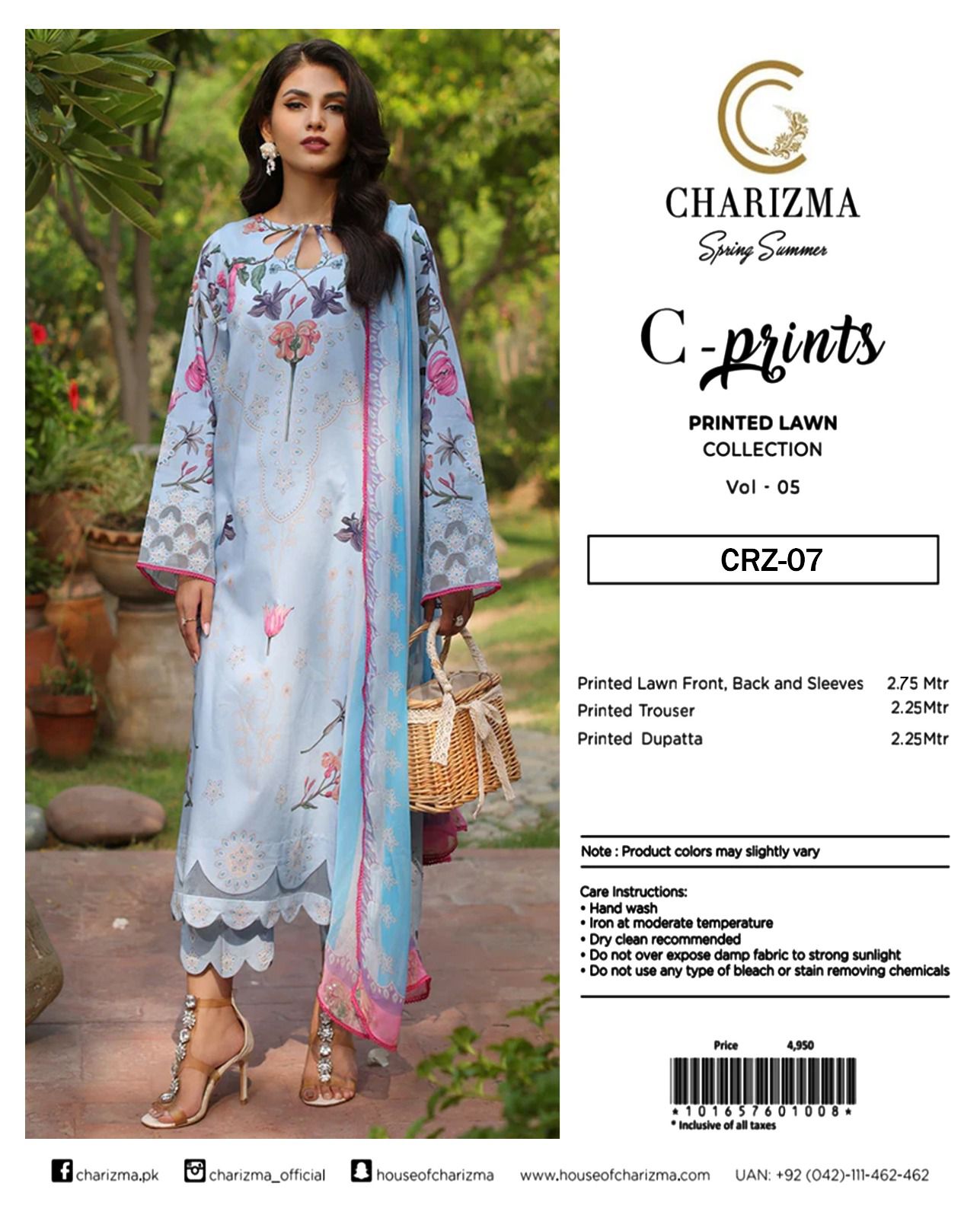 ๐ฐ Charizma C - Prints ๐ฐ ๐
3 Piece Unstitched Lawn ๐โจ๐