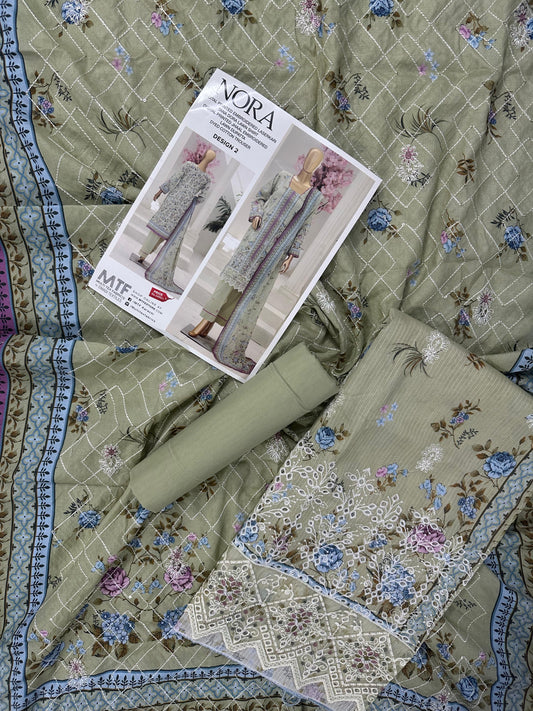 MTF Digital Printed Embroidered Lawn Collection 2026 Design No: 2