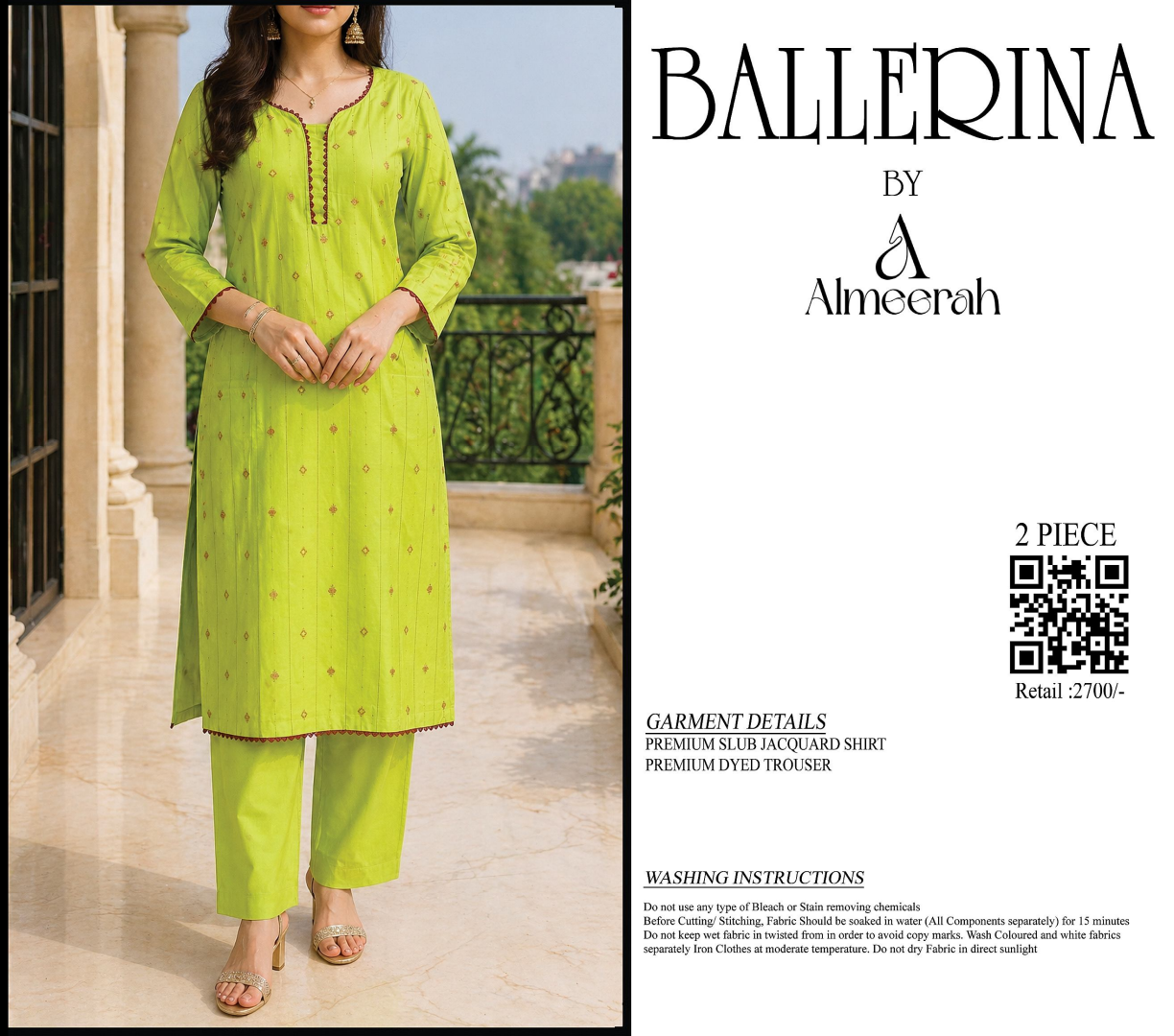 BALLERINA BY ALMEERAH D-4 - 2PCS JACQUARD COLLECTION