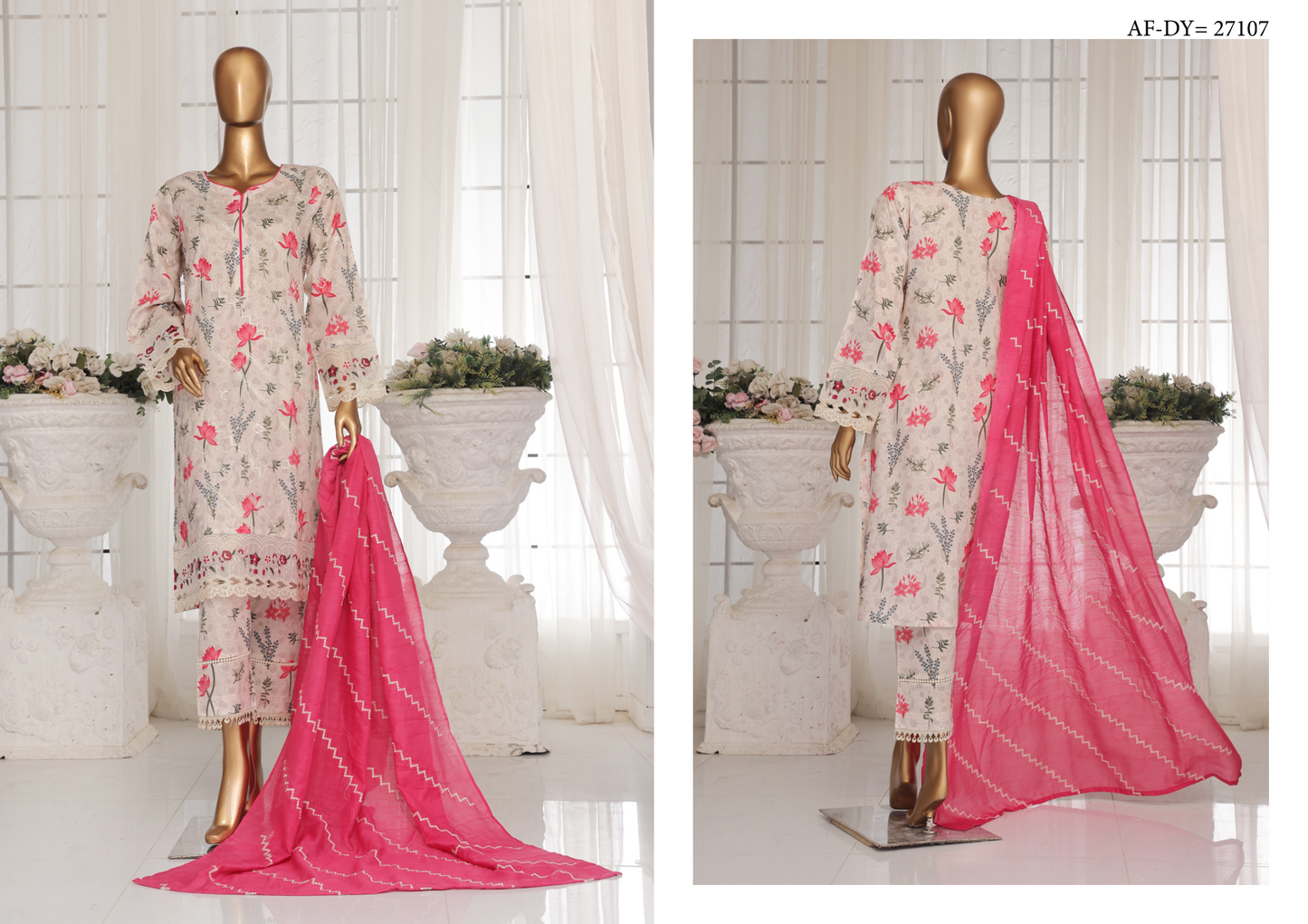 Aifa Daisy ChikanKari Unstitched 3 PIECE πβ